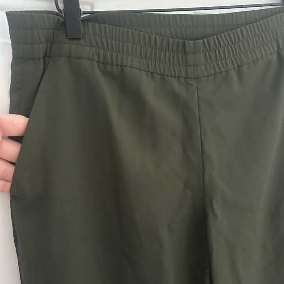 Everlane • The Italian Easy Pull On Khaki Green Go Weave Pant Sz 2 100% Wool - Picture 5 of 9